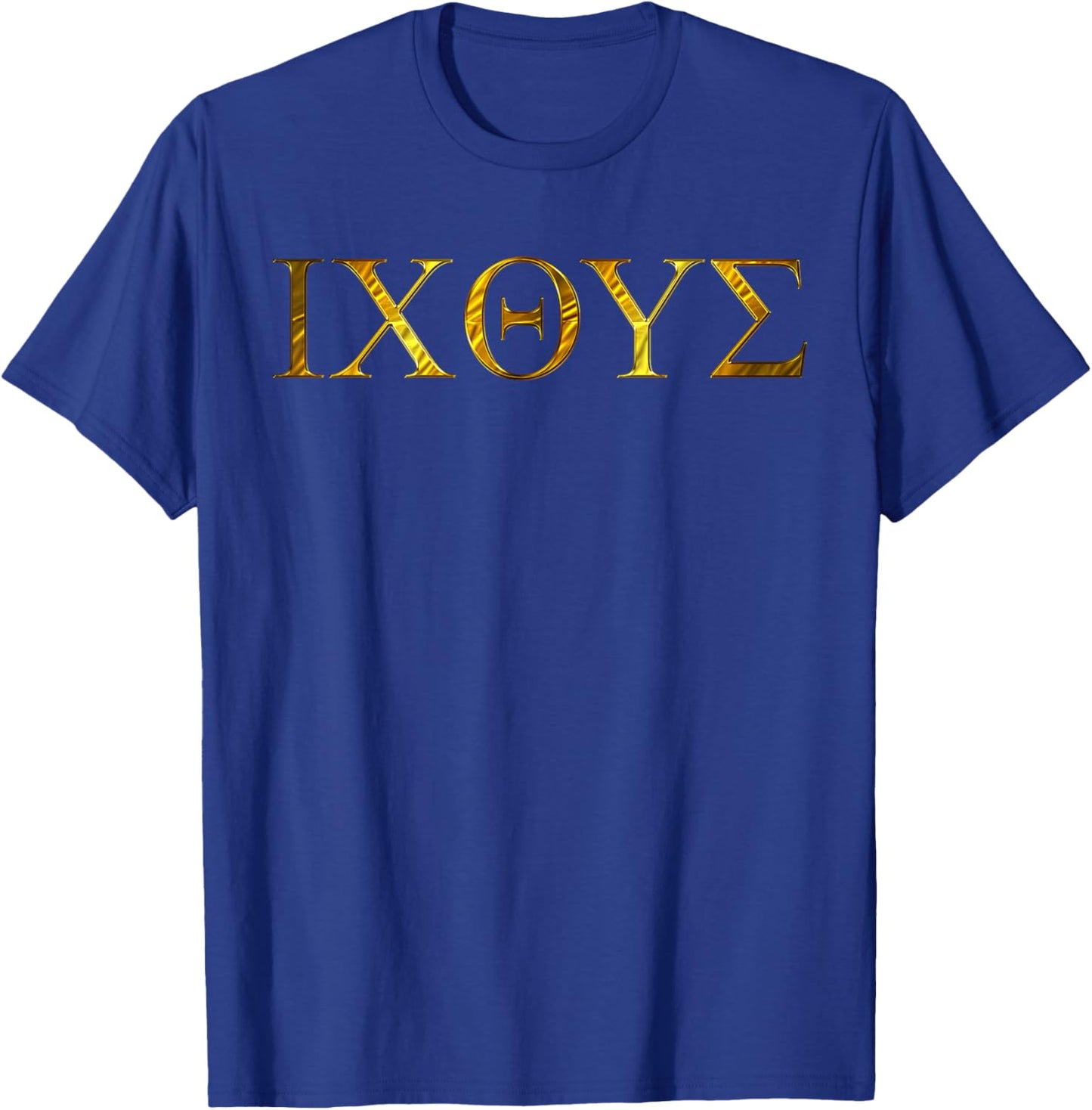 Greek word IChThYS gold T-Shirt - T-Shirt | Royal