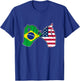 Bandeira do Brasil e dos Estados Unidos Mãos unidas T-Shirt - T-Shirt | Royal