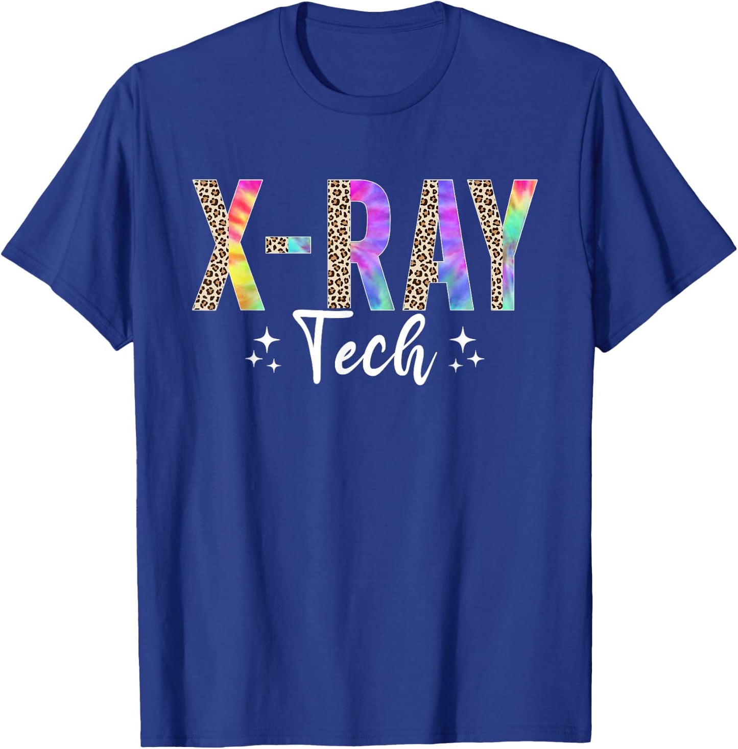 Leopard Tie Dye Xray Technologist X-Ray Tech Men T-Shirt - T-Shirt | Royal