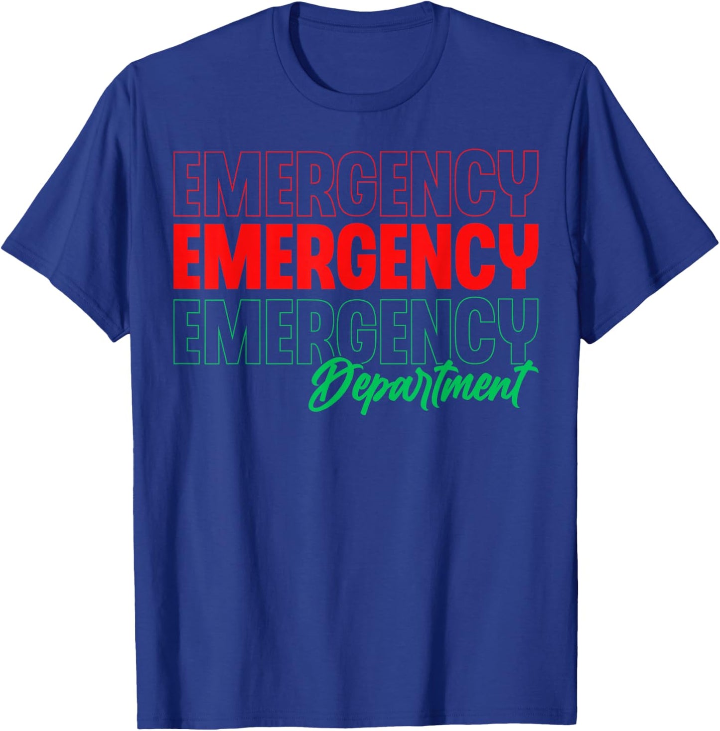 Emergency Department Xmas Holiday ER Nurse Christmas T-Shirt - T-Shirt | Royal