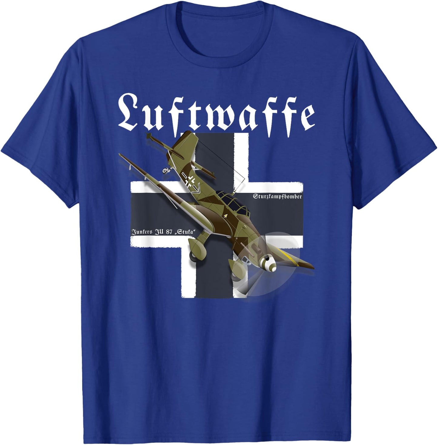 German Warbird I Junkers Ju 87 Stuka I WW2 Airplanes T-Shirt - T-Shirt | Royal