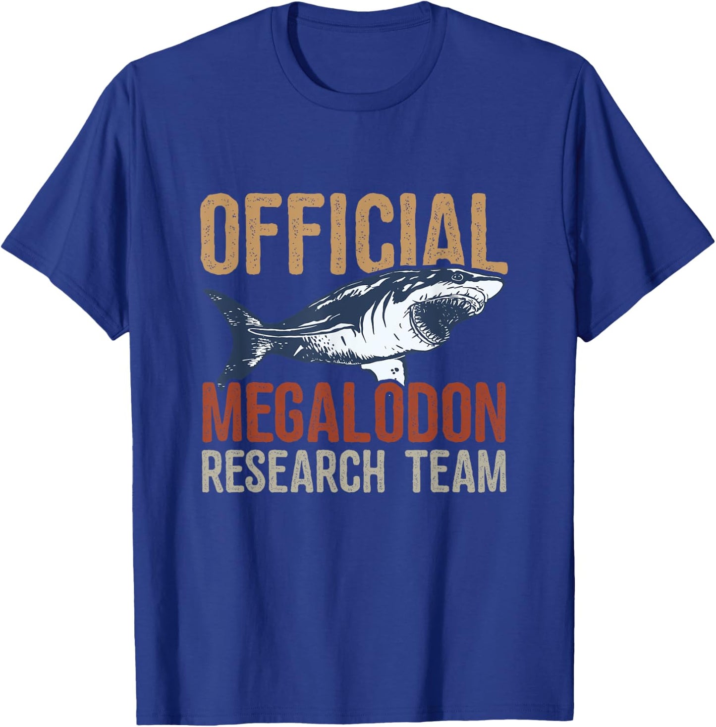 Megalodon Shark Shirt Funny Official Megalodon Research Team T-Shirt - T-Shirt | Royal