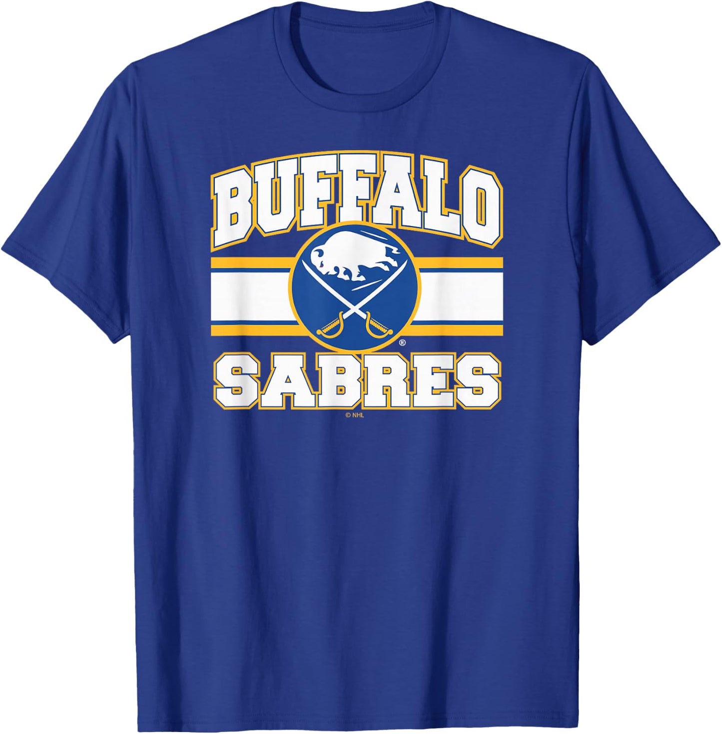 Buffalo Sabres Stripe Black Officially Licensed T-Shirt - T-Shirt | Royal