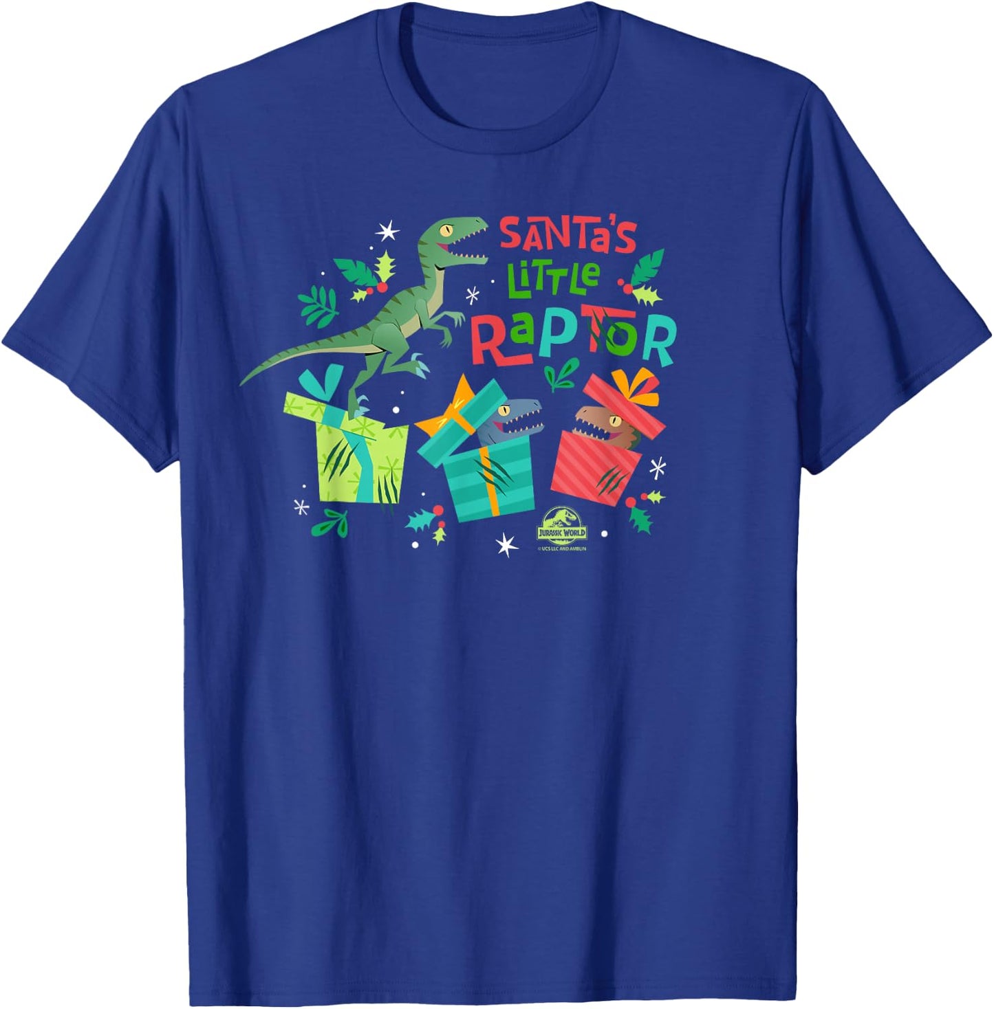 Jurassic World Santa’s Little Raptor T-Shirt - T-Shirt | Royal