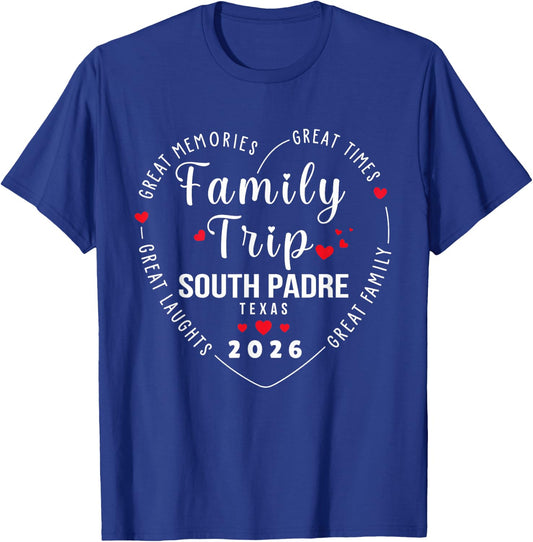 Funny Family Trip South Padre Texas 2026 Vacation Beach T-Shirt - T-Shirt | Royal