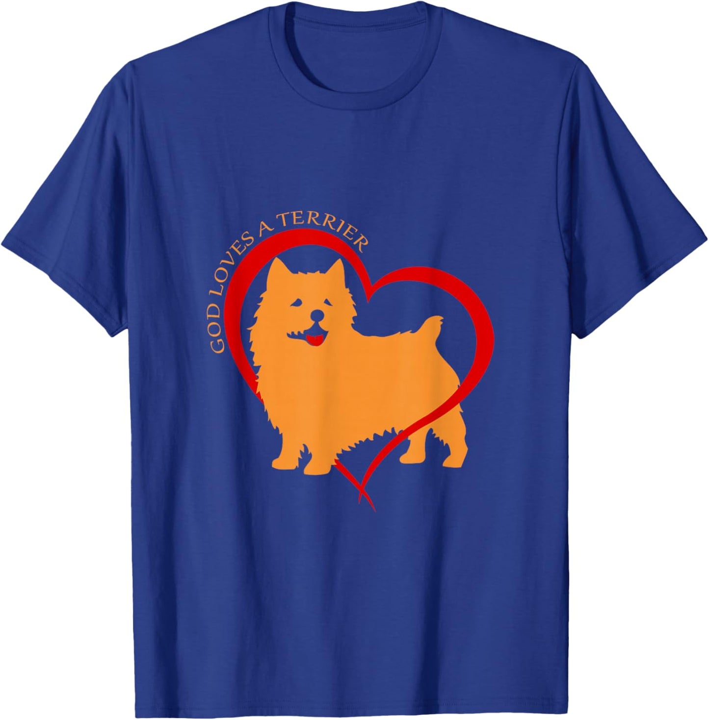 God Loves a Terrier | Norwich Terrier Dog Men Women T-Shirt - T-Shirt | Royal