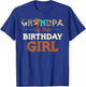 Grandpa of The Birthday Girl Highland Cow Print First Bday T-Shirt - T-Shirt | Royal