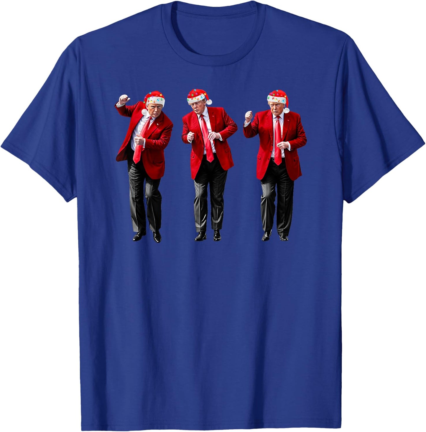 Christmas Donald Trump President 2024 Dancing Funny Santa T-Shirt - T-Shirt | Royal