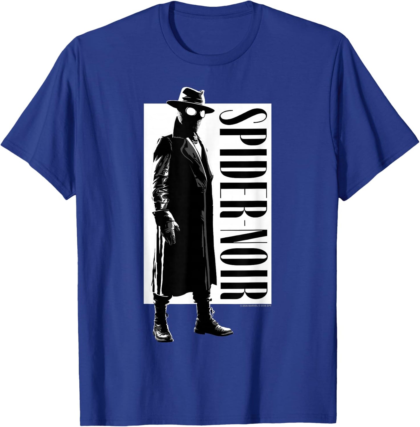 Marvel Spider-Noir Series Spider-Noir Trenchcoat Silhouette T-Shirt - T-Shirt | Royal