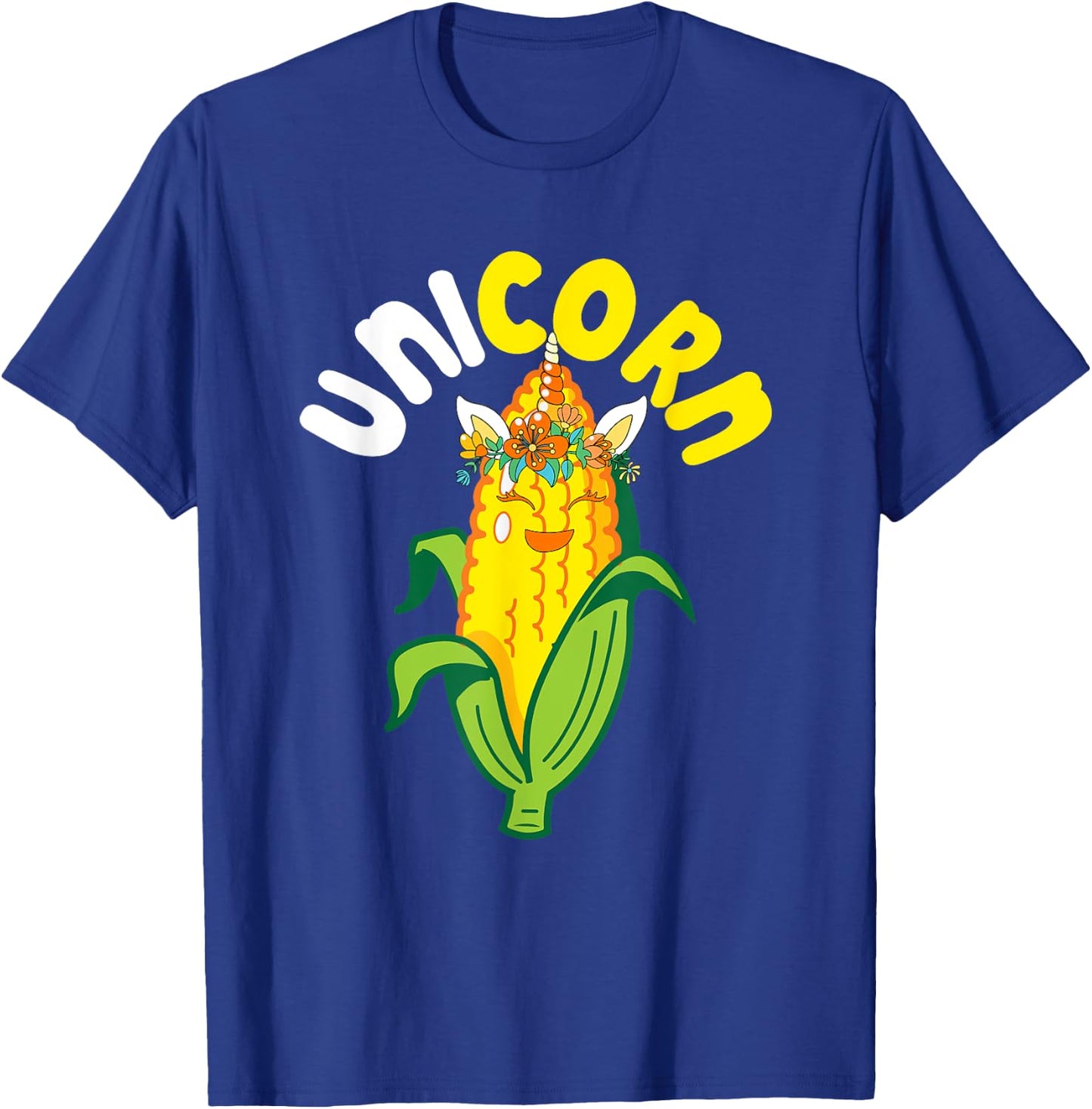 Unicorn Cute Corn Matching Farmer Vegan Lover Kids Toddler T-Shirt - T-Shirt | Royal