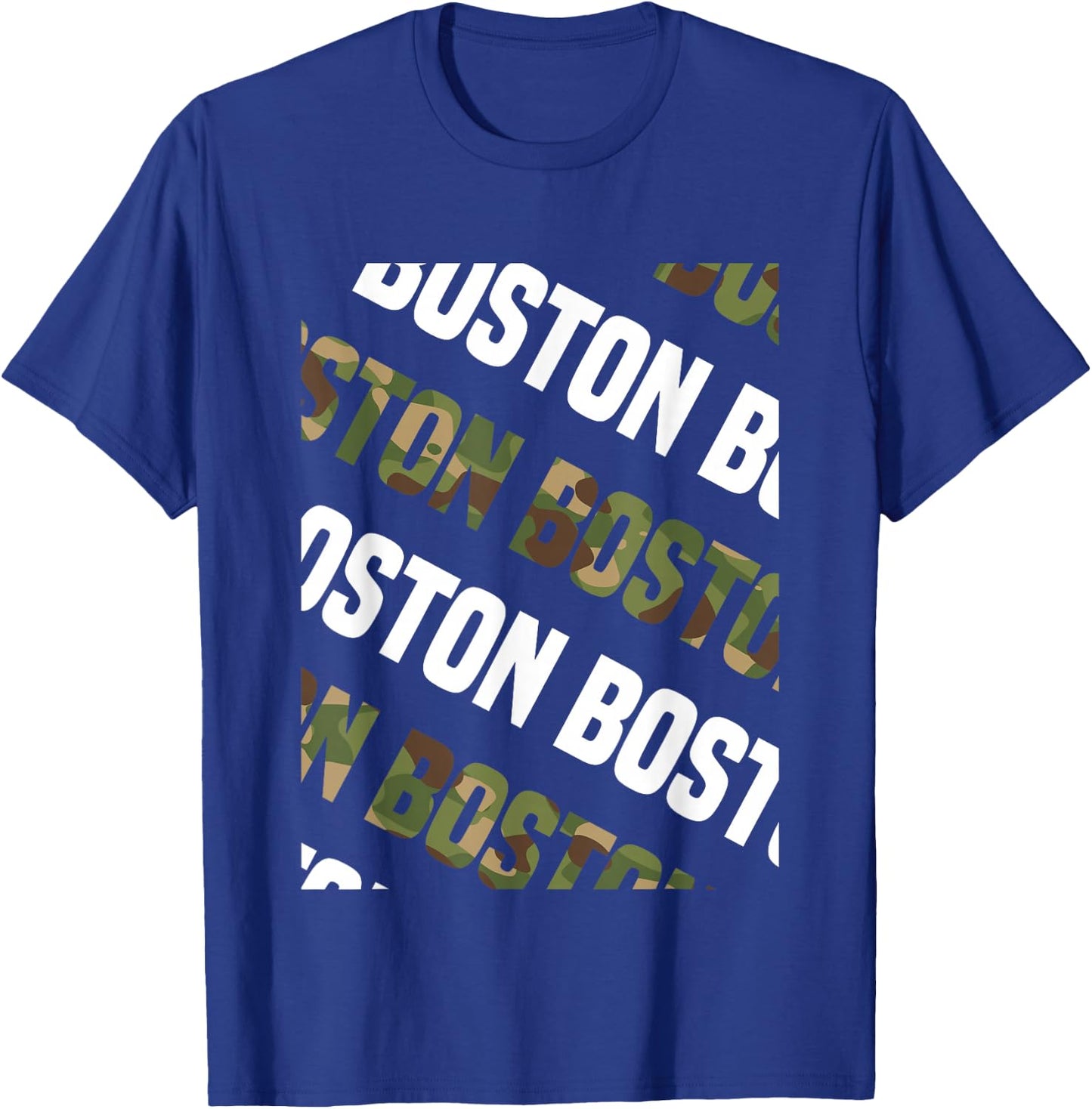 Boston Camo Pattern Green Camouflage T-Shirt - T-Shirt | Royal