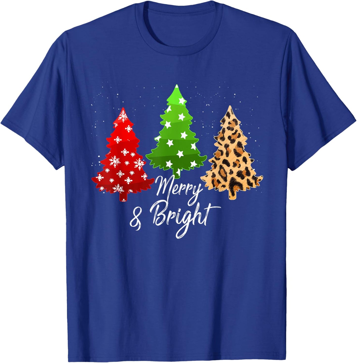 Merry and bright christmas family pajamas matching men women T-Shirt - T-Shirt | Royal