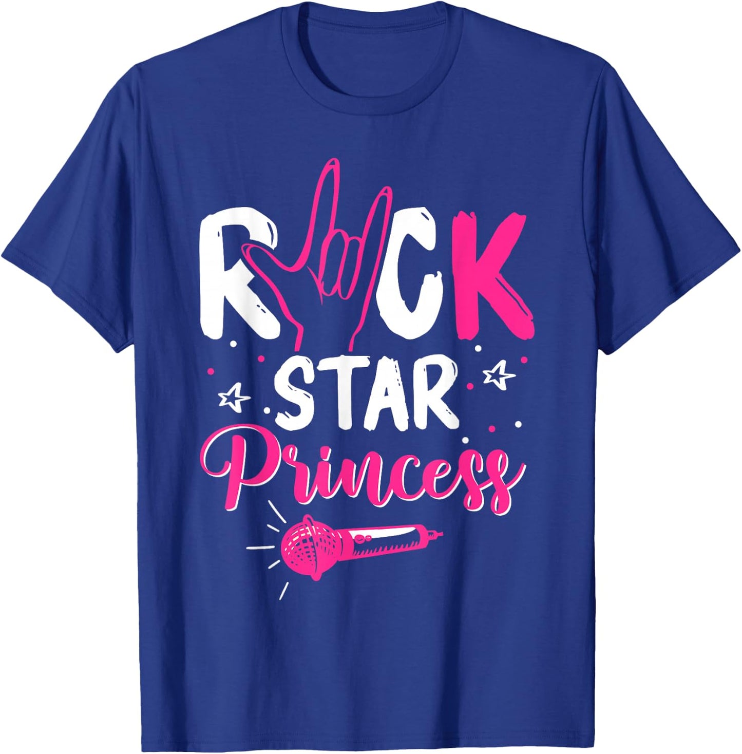 Women's Rockstar Birthday Girl Rock Star Princess Party Music , black T-Shirt - T-Shirt | Royal
