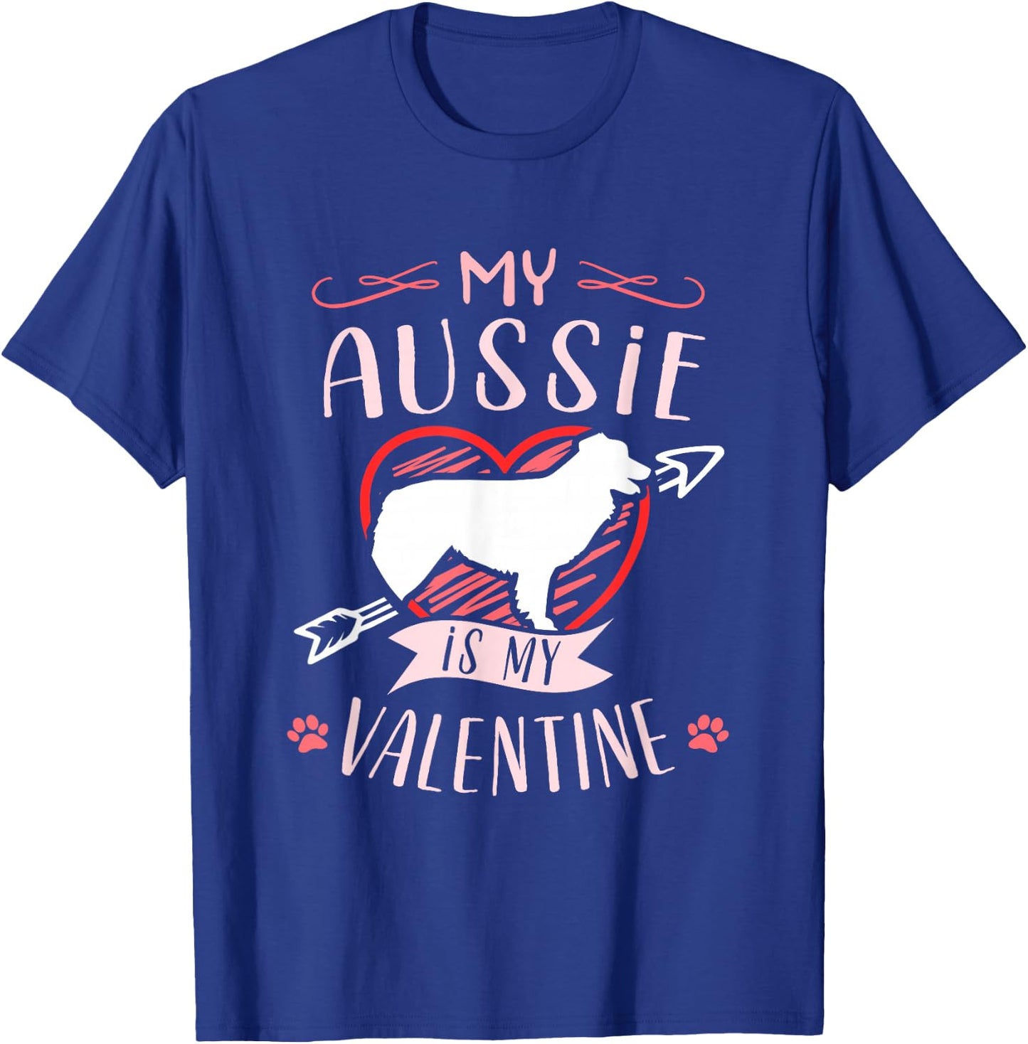 Valentine's day - Australian shepherd Dog Valentine T-Shirt - T-Shirt | Royal