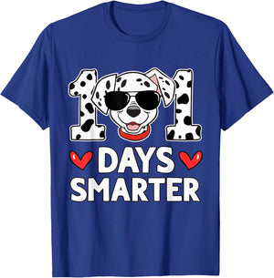 100 Days Of School Dalmatian Dog Boy Kid 100th Day Of School T-Shirt - T-Shirt | Royal