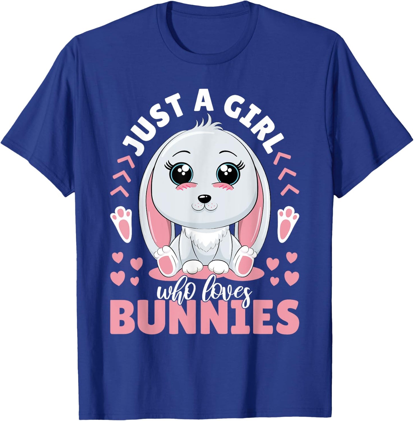 Just A Girl Who Loves Bunnies Women Rabbit Lover Cute Bunny T-Shirt - T-Shirt | Royal