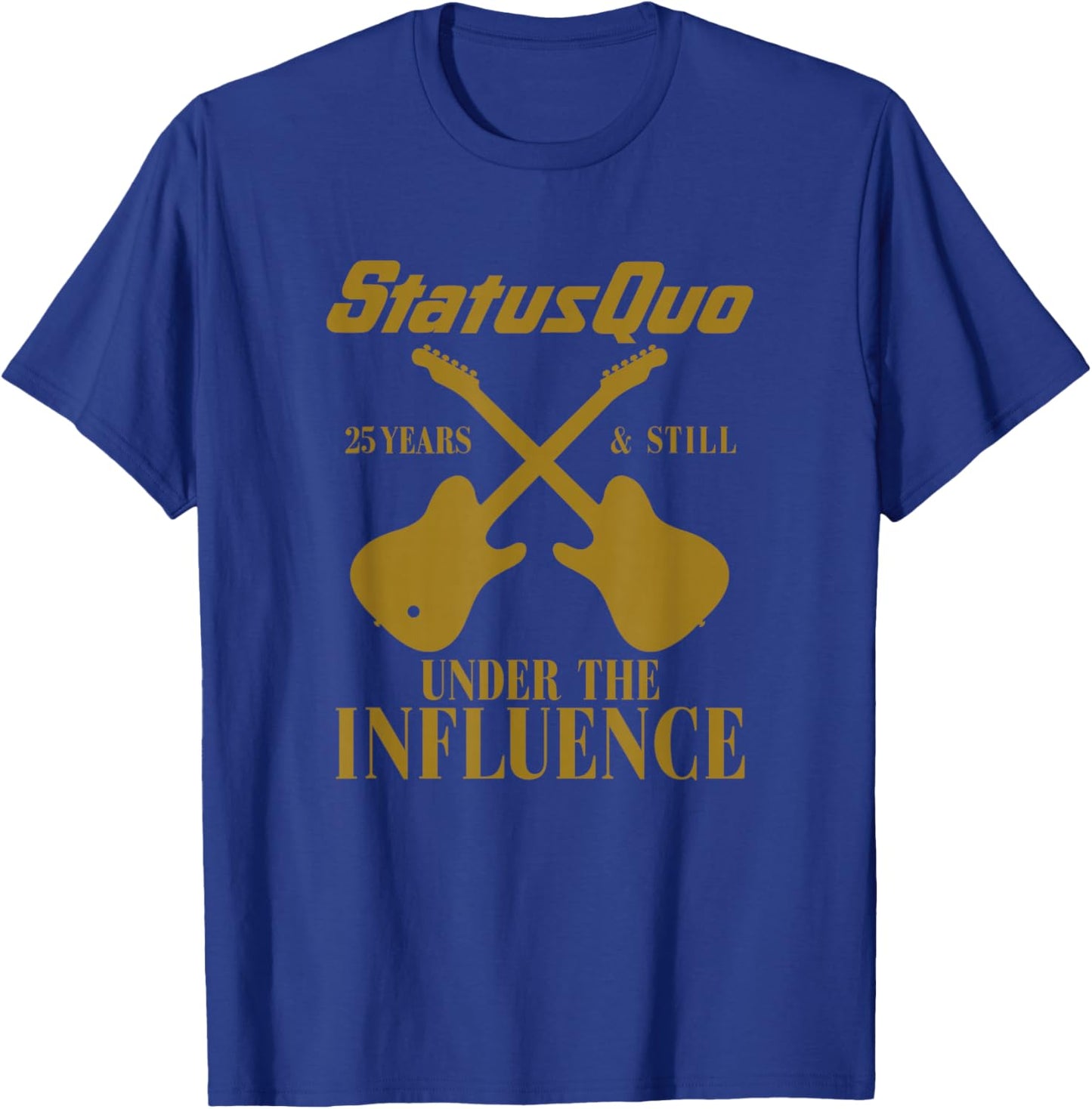 Status Quo Influence Guitars Black T-Shirt - T-Shirt | Royal