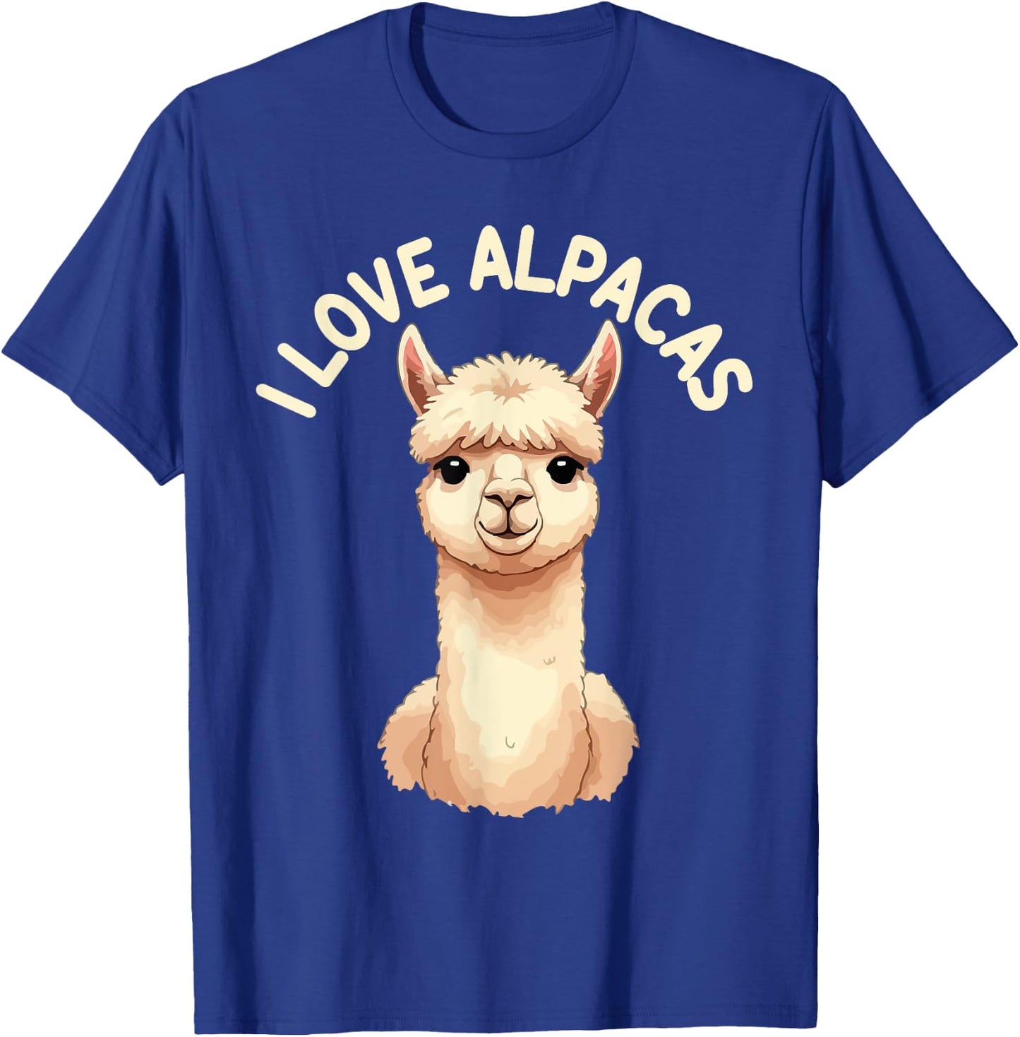 I Love Alpacas - Funny Alpaca T-Shirt - T-Shirt | Royal