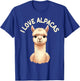 I Love Alpacas - Funny Alpaca T-Shirt - T-Shirt | Royal