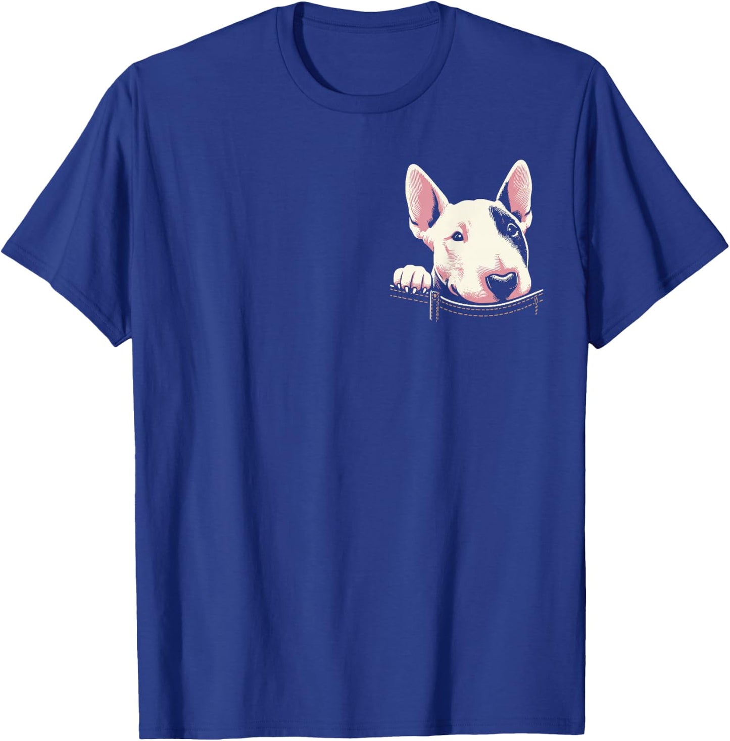 Cute Bull Terrier Scout Dog Graphic Design T-Shirt - T-Shirt | Royal