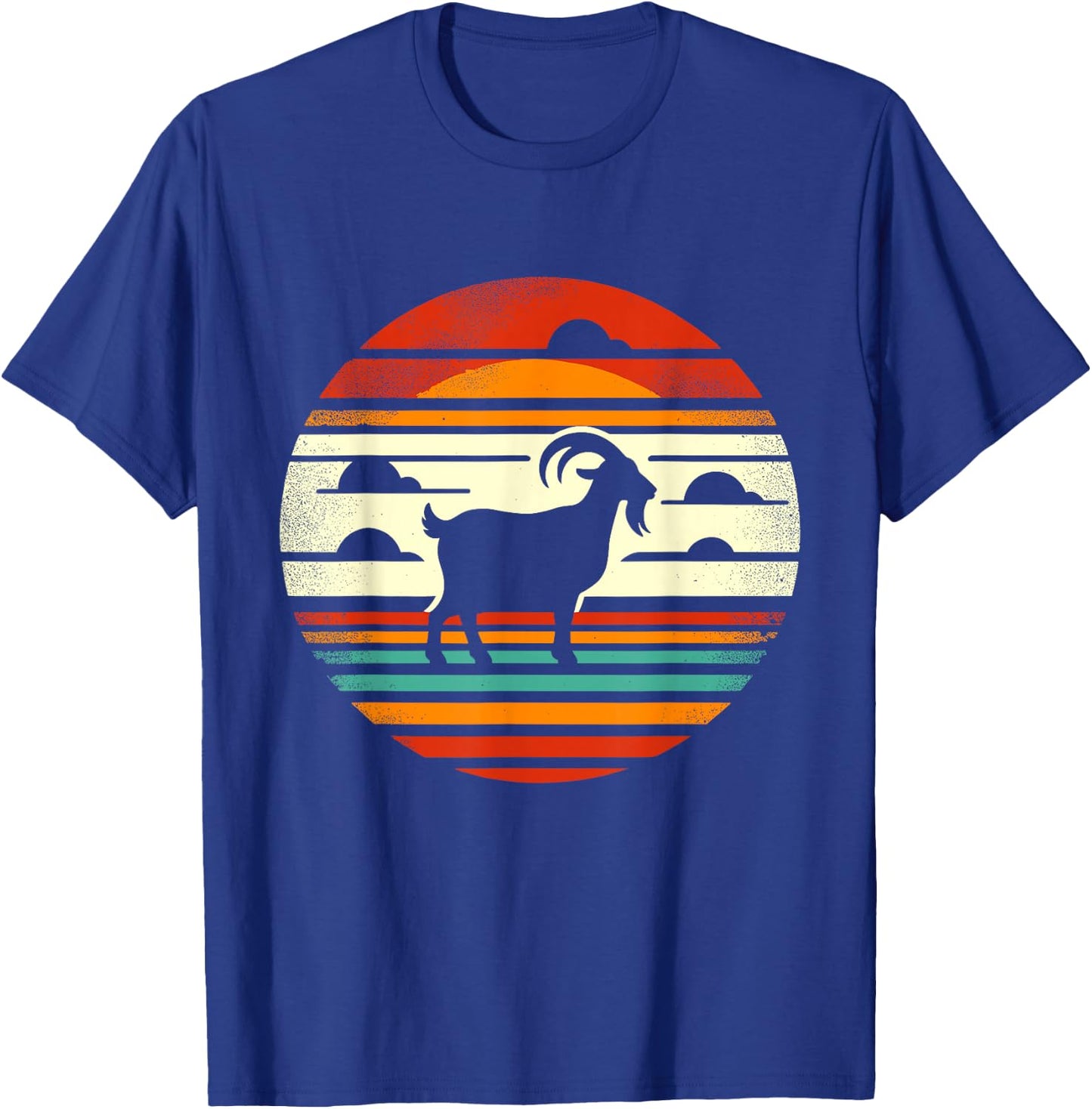 Retro Sunset Goat T-Shirt - T-Shirt | Royal
