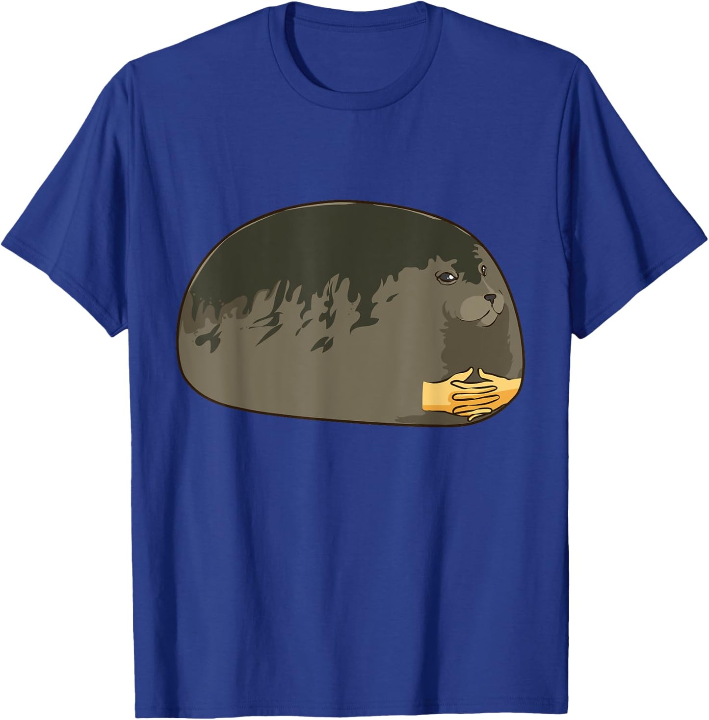 Seal With Hands Crossed Meme Cute Chubby Seal Dank Meme T-Shirt - T-Shirt | Royal