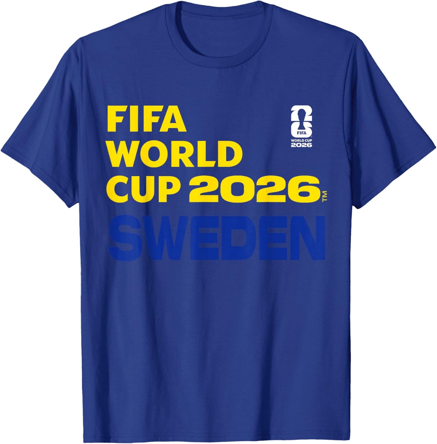 FIFA World CUP26 Sweden Block Letters T-Shirt - T-Shirt | Royal