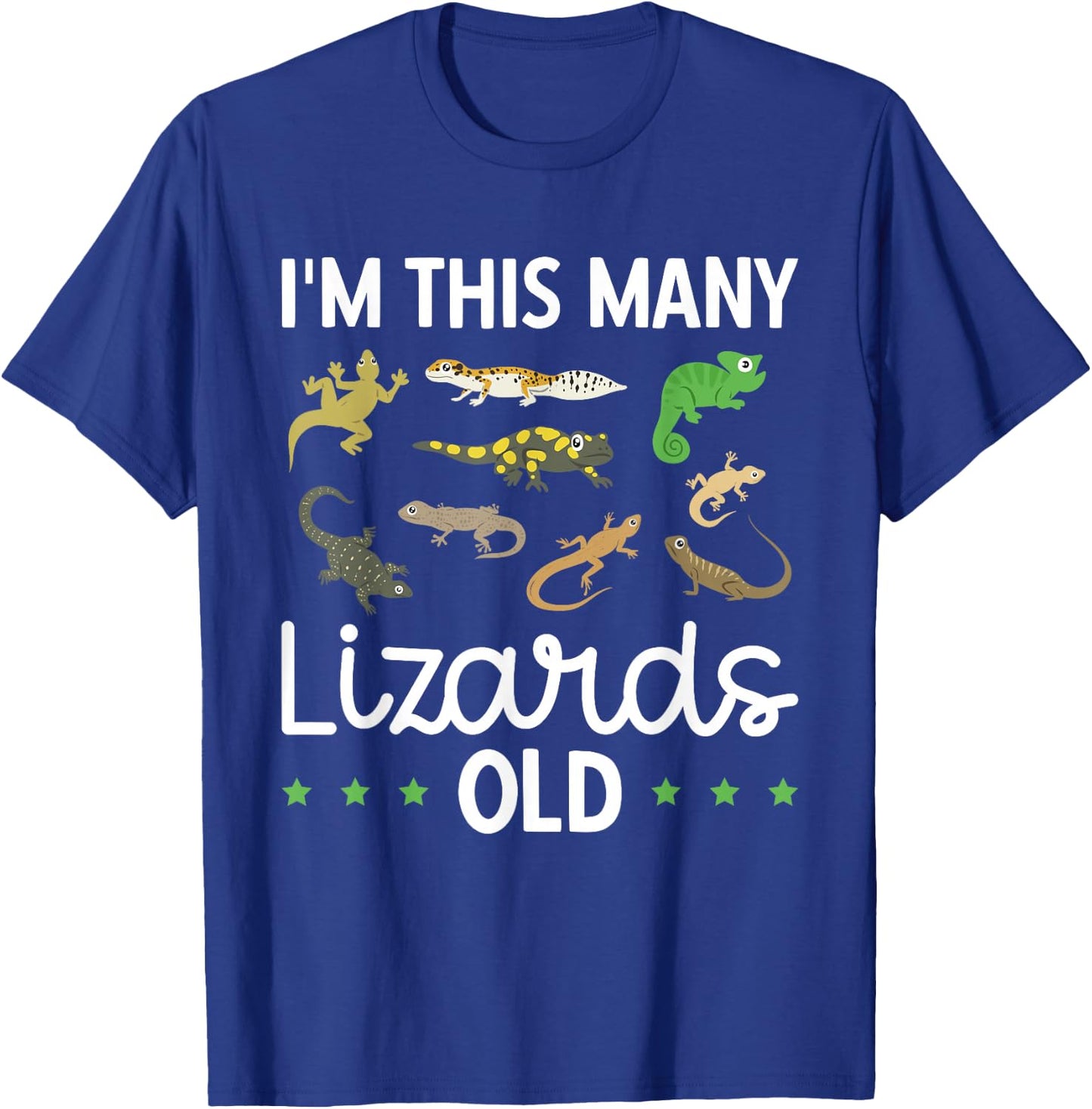 Children's Reptile Lizard Birthday T-Shirt - T-Shirt | Royal