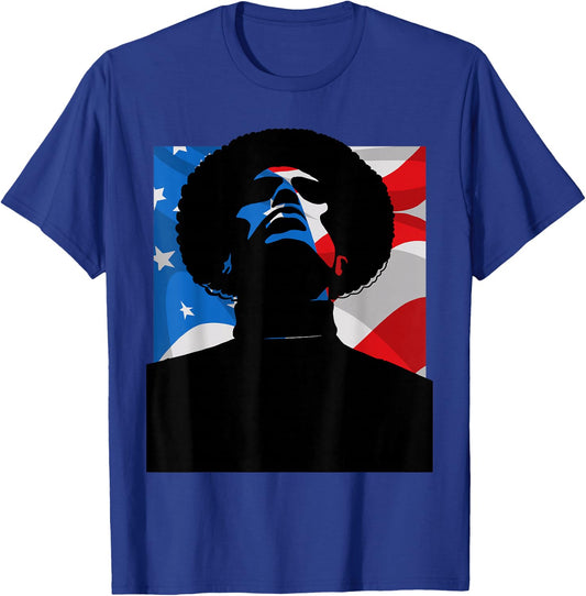 Black Power Panther Party Afro1966 American Flag T-Shirt - T-Shirt | Royal
