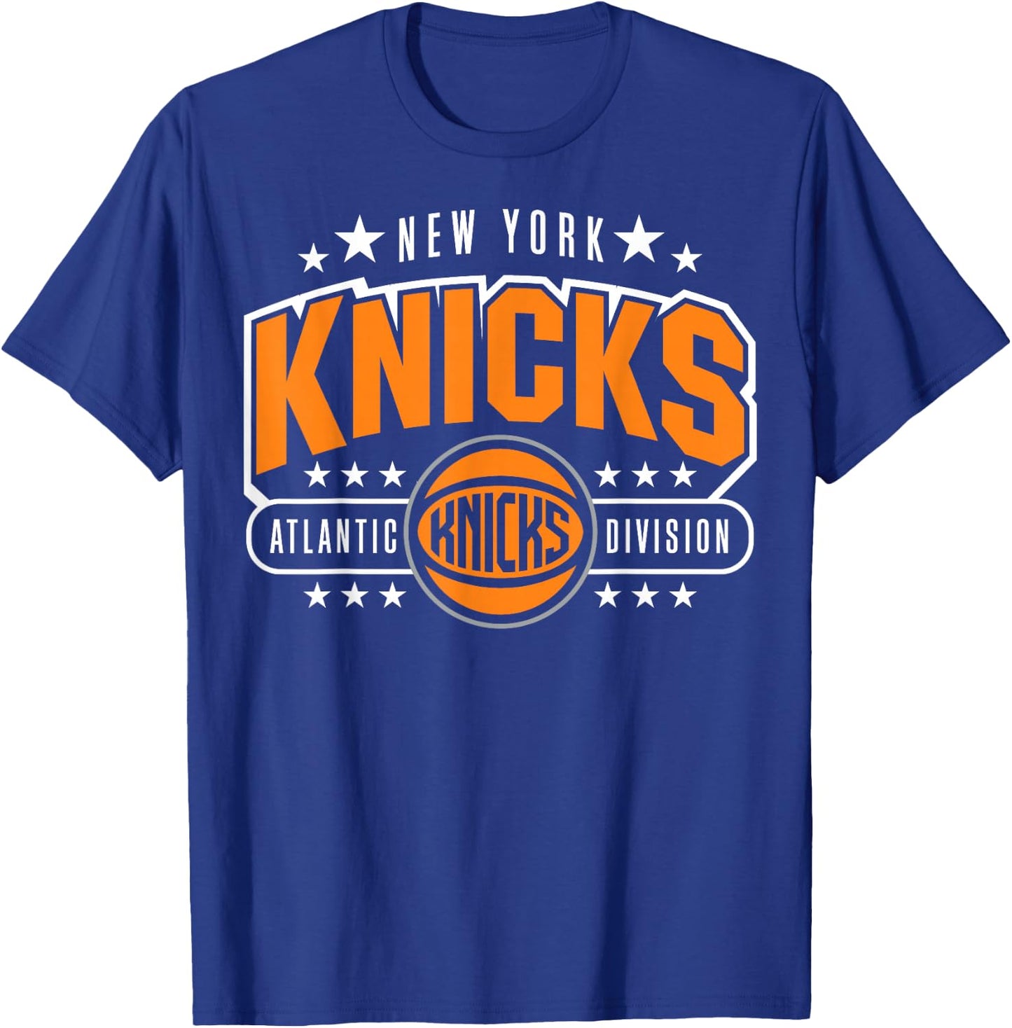 NBA - New York Knicks gewölbte Atlantic Division T-Shirt - T-Shirt | Royal