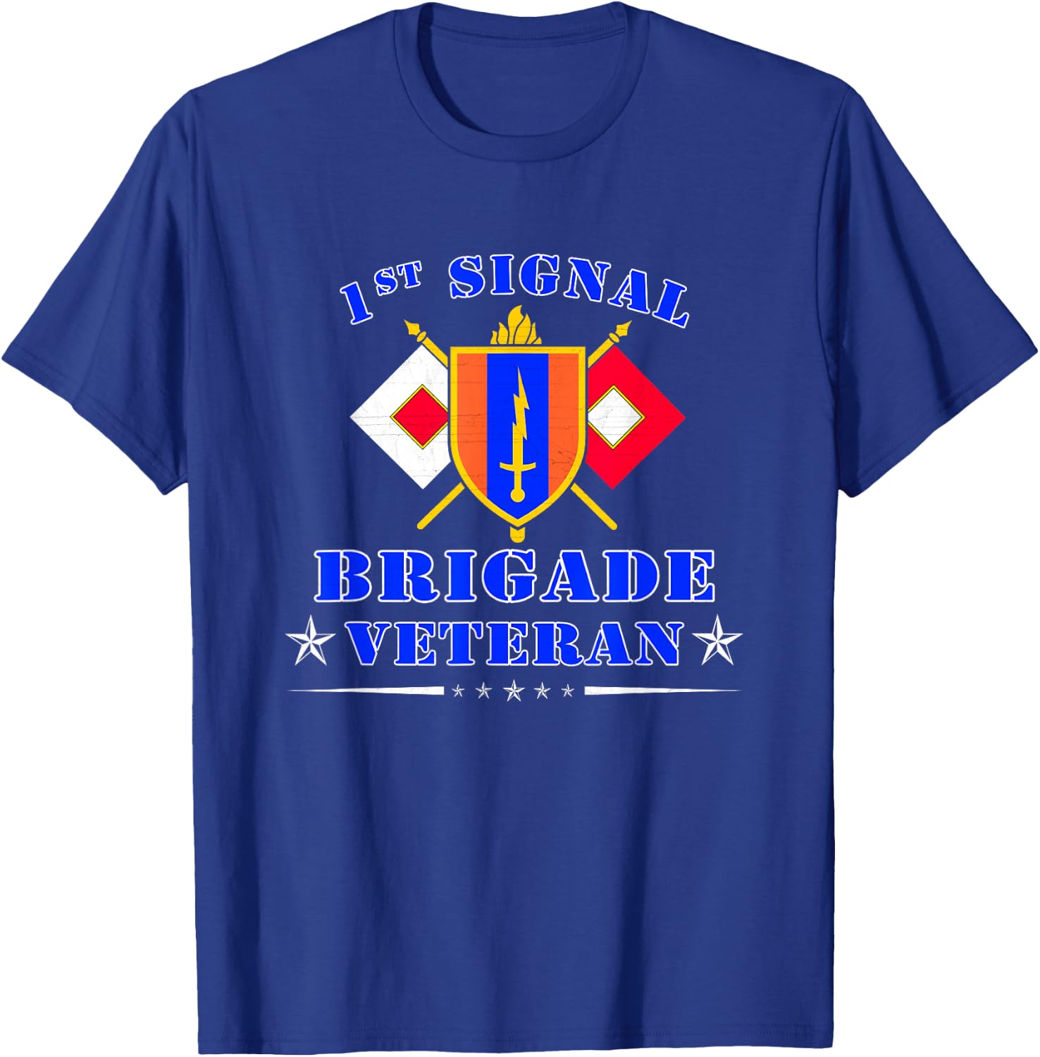 1st Signal Brigade Veteran US Army Signal Corp Veteran T-Shirt - T-Shirt | Royal