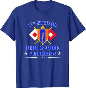 1st Signal Brigade Veteran US Army Signal Corp Veteran T-Shirt - T-Shirt | Royal