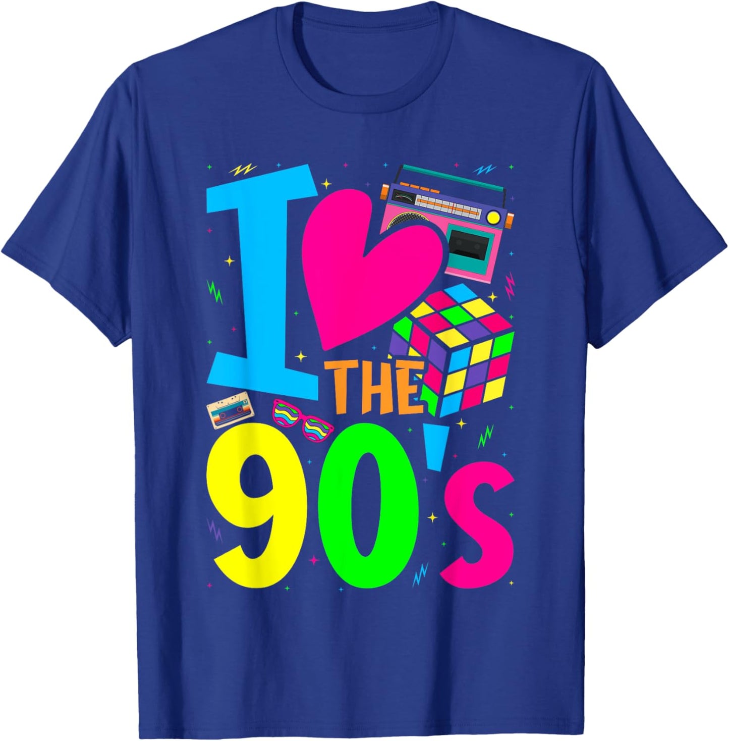 I Love The 90s Clothes and Men Party Funny T-Shirt - T-Shirt | Royal