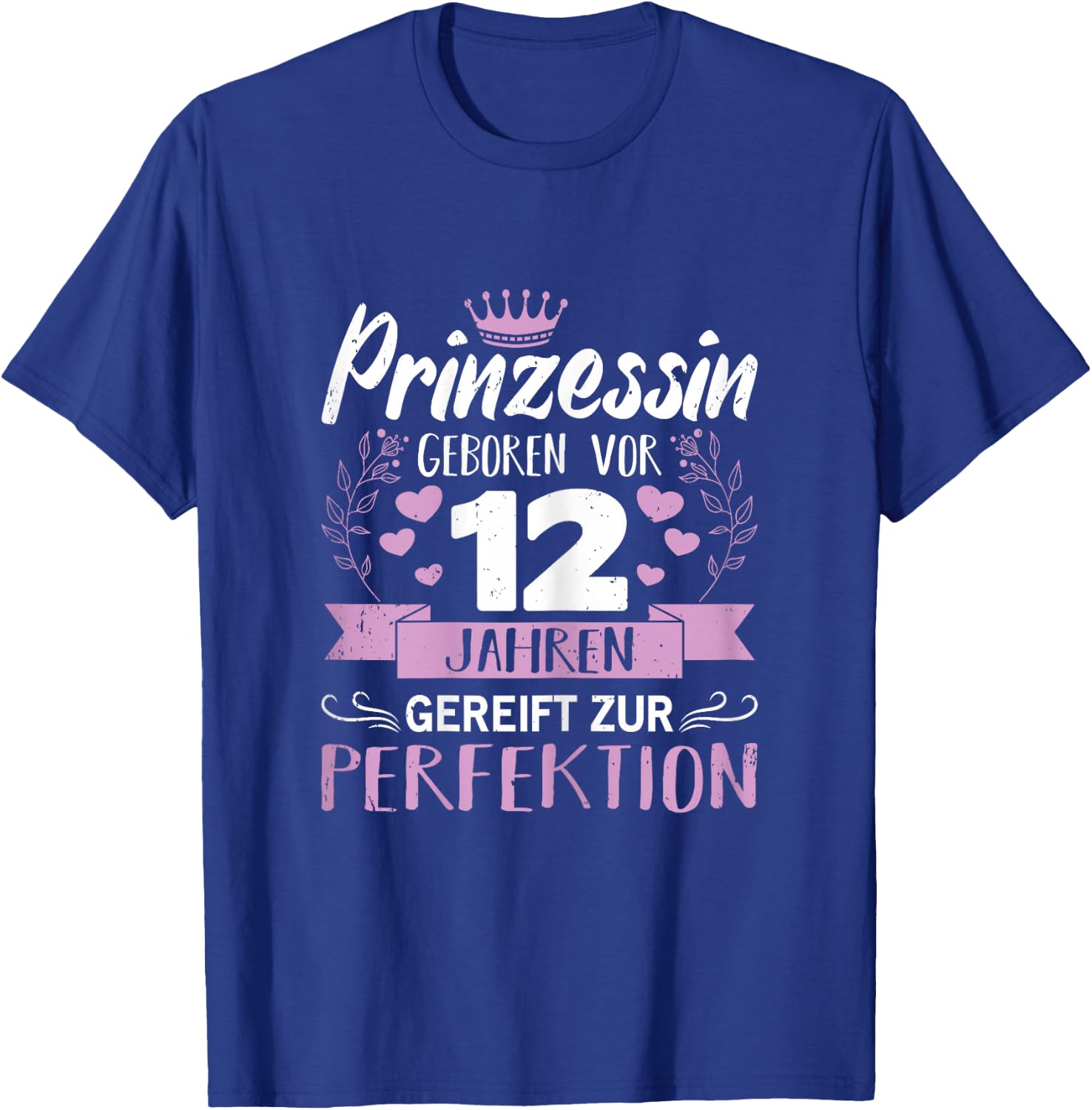 12th Birthday Girl Princess 12 Years Gift , black, s T-Shirt - T-Shirt | Royal