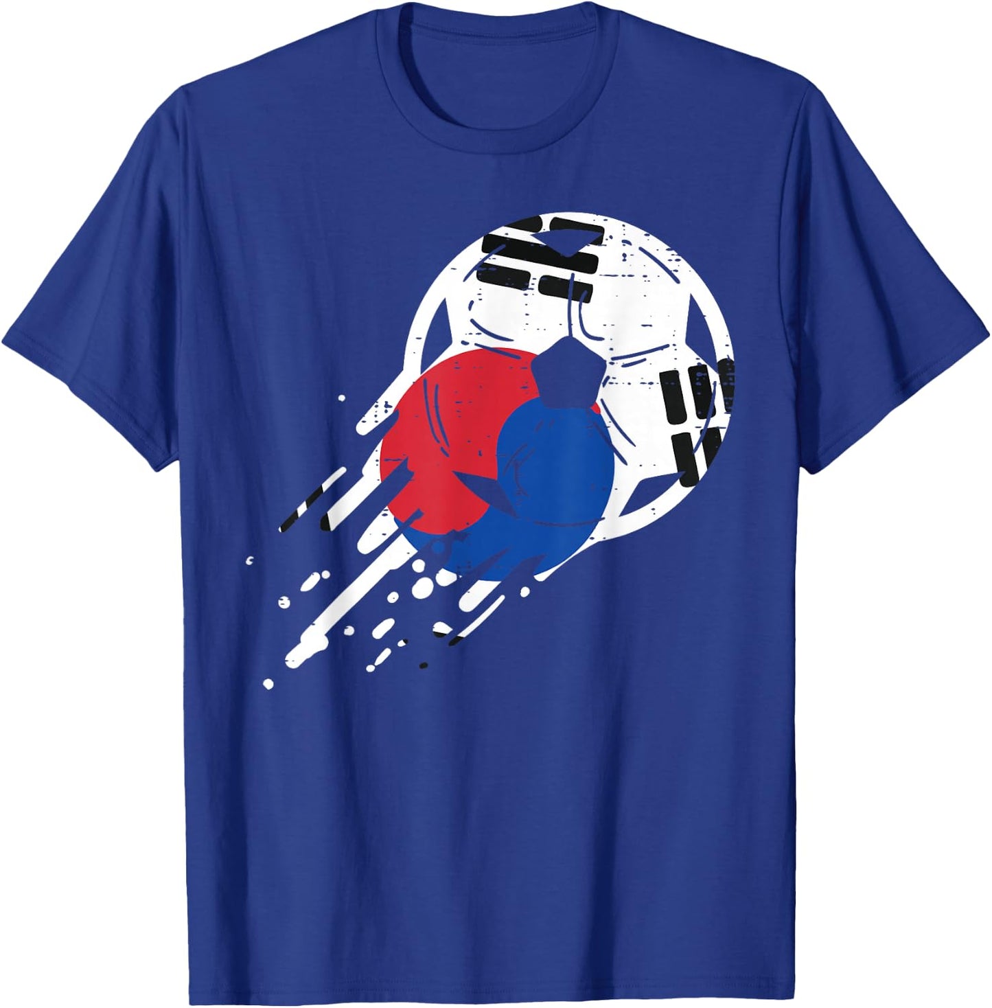 South Korea Flag Soccer Ball Football Fan Men Women Kids T-Shirt - T-Shirt | Royal