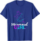 Aqua Mermaid Girl Clamshell Sea Creature Mermaid Love T-Shirt - T-Shirt | Royal