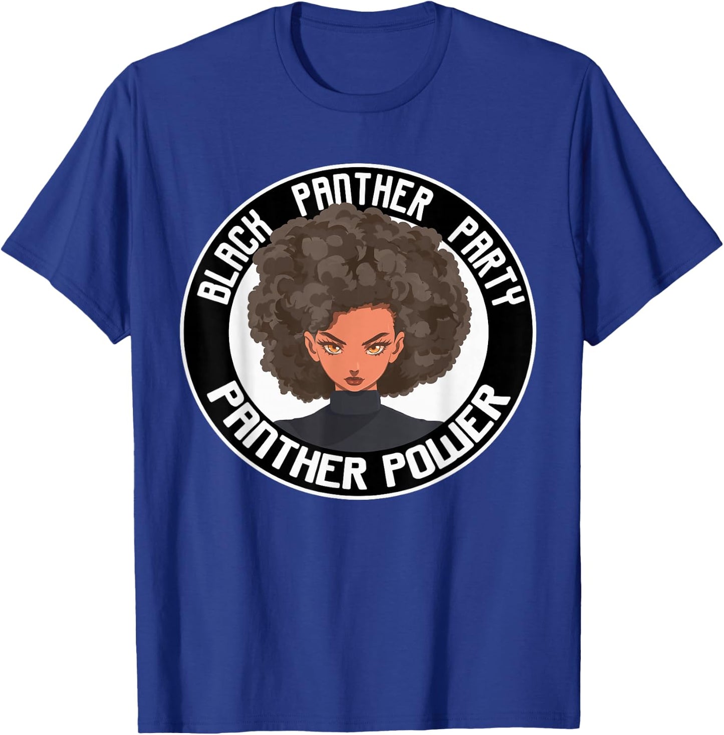Black Power Panther Party Afro Hair 1966 Logo Vintage T-Shirt - T-Shirt | Royal