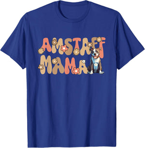 American Staffordshire Terrier World's Best Amstaff Mama T-Shirt - T-Shirt | Royal