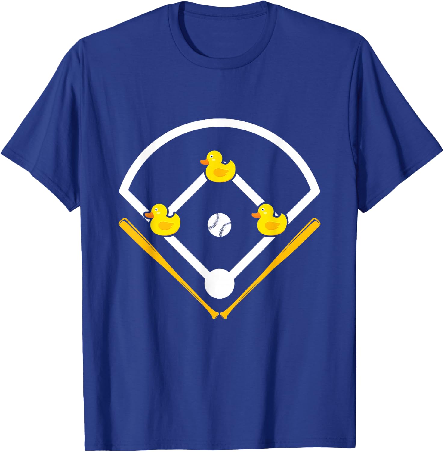 Ducks on the pond Design for a Baseball expert T-Shirt - T-Shirt | Royal