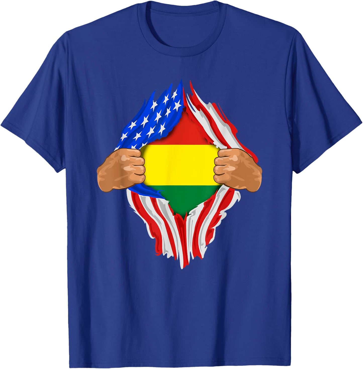 Bolivian Blood Inside Me | Bolivia Flag Gift T-Shirt - T-Shirt | Royal