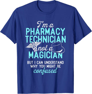 Pharmacy Technician Magician Certified Pharma Tech T-Shirt - T-Shirt | Royal