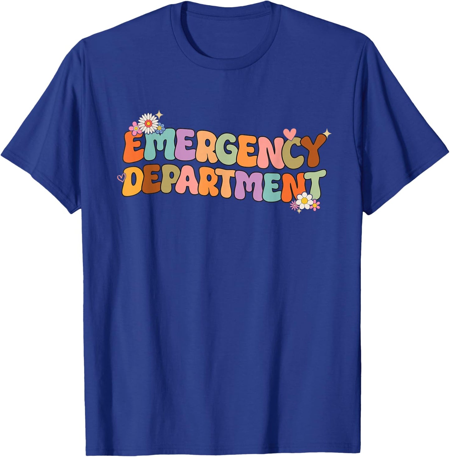 Groovy Emergency Nurse ED Nurse ER Emergency Department T-Shirt - T-Shirt | Royal