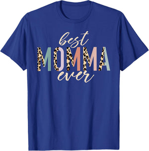 Best Momma Ever Gifts Leopard Print Mother's Day T-Shirt - T-Shirt | Royal