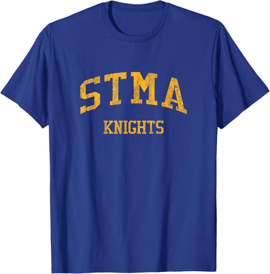 STMA High School HS Saint Michael MN Vintage Sports T-Shirt - T-Shirt | Royal