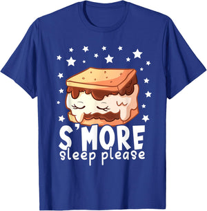 S'More Sleep I Marshmallow Pajamas for Boys Girls Camping T-Shirt - T-Shirt | Royal