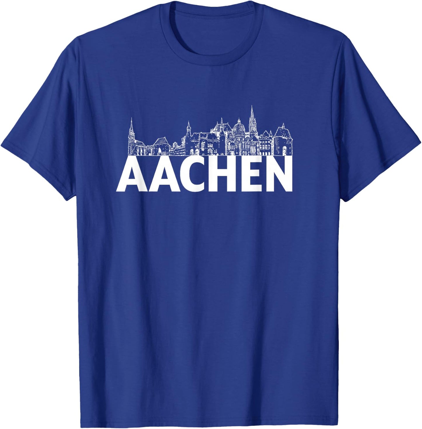 Aachen Deutschland Europa Stadt Skyline Silhouette Umriss Skizze T-Shirt - T-Shirt | Royal