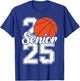 Seniors 25 Graduation Basketball Player Funny Class of 2025 T-Shirt - T-Shirt | Royal
