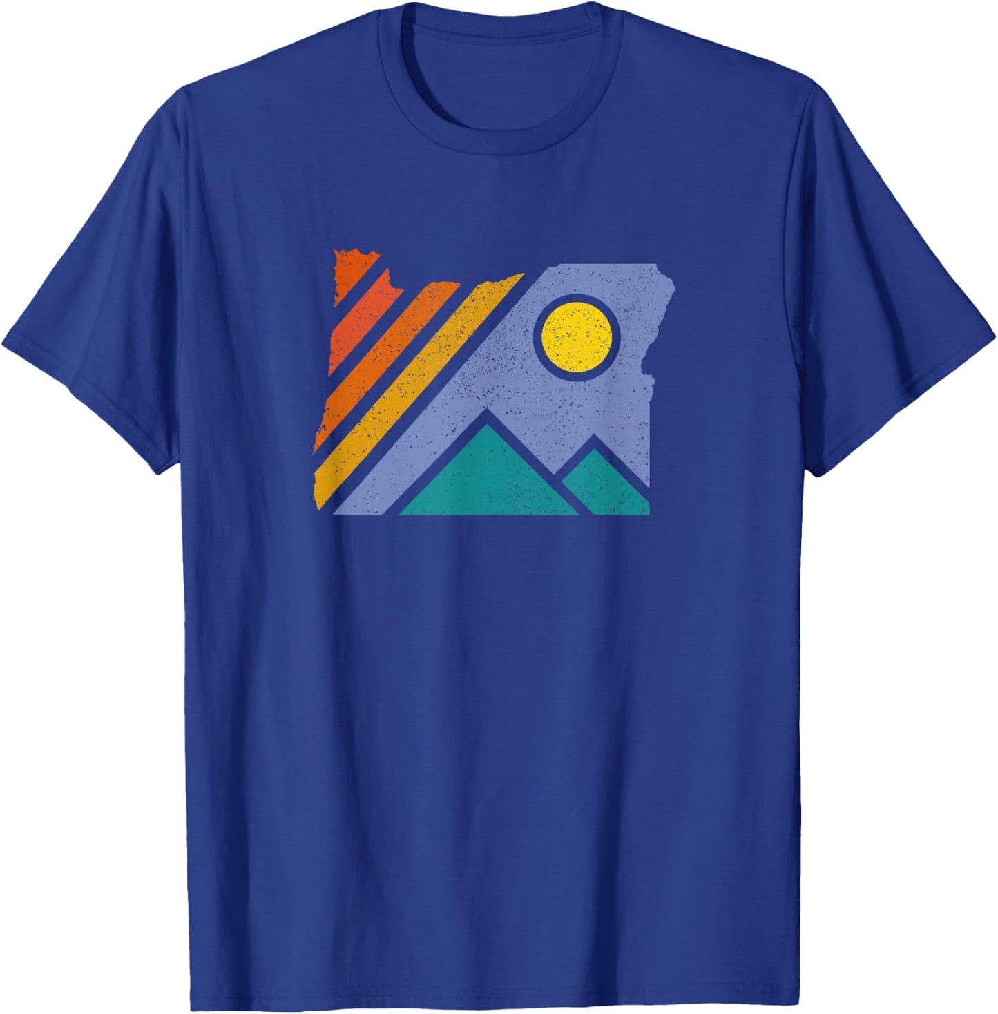 Retro Vintage Oregon Throwback Mountains Shirt and Gift T-Shirt - T-Shirt | Royal