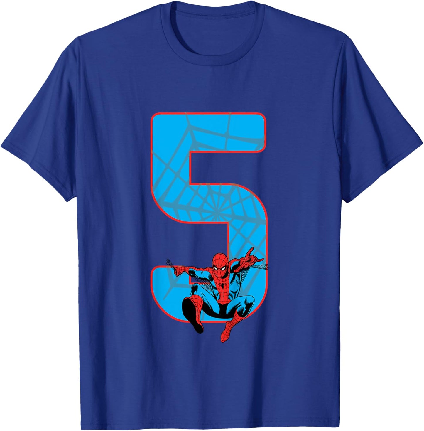 Kids Spider-Man 5 Birthday T-Shirt - T-Shirt | Royal