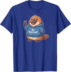 Be Yourself Cute Platypus T-Shirt - T-Shirt | Royal